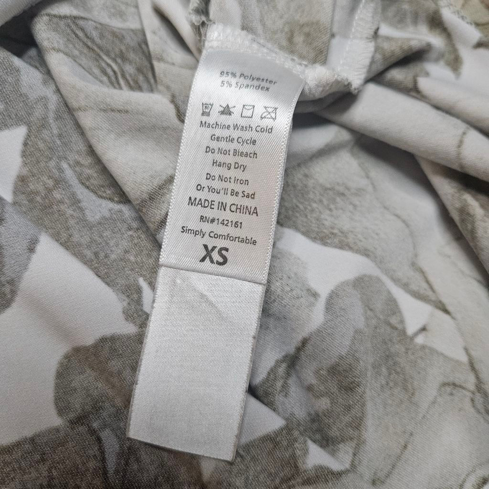 LuLaRoe Riley Midi Dress Size XS White Brown Floral - Picture 6 of 7